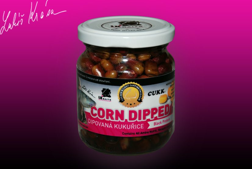 LK BAITS Dipovaná kukuřice Black Protein