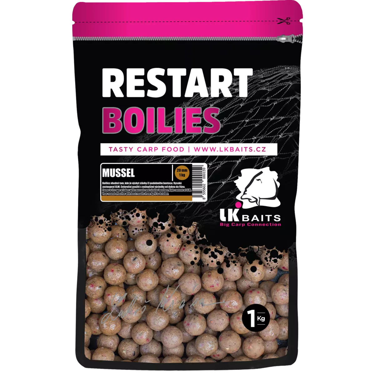 LK BAITS ReStart Mussel 20 mm, 1kg