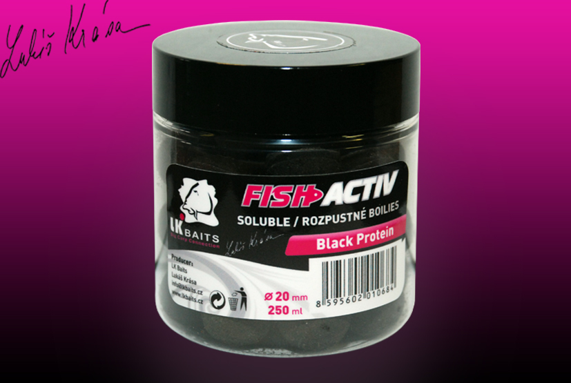 LK Baits Fish Activ Black Protein 250ml, 20mm