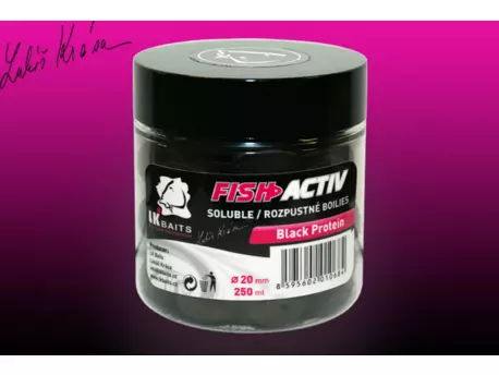 LK Baits Fish Activ Black Protein 250ml, 20mm
