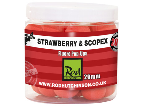 Rod Hutchinson RH Fluoro Pop Ups Strawberry & Scopex  20mm
