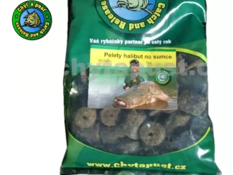 Chyť a pusť Pelety Halibut 27mm s dírou 900g