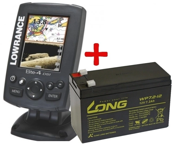 Lowrance ELITE 4 DSI GPS + BATERIE ZDARMA!!