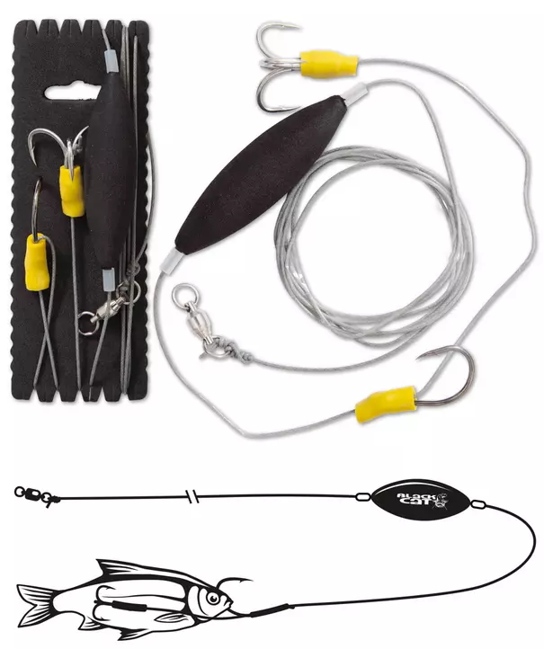 Black Cat Big Bait Ghost Rig 140cm L-XL 1 pc Catfish Rigs