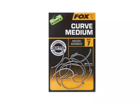 Fox háčky Edges Curve Shank Medium ( bez protihrotu)