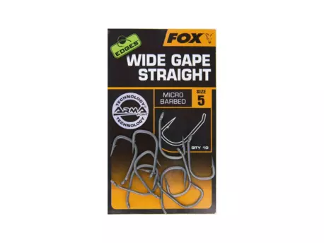Fox háčky Edges Wide Gape Straight ( bez protihrotu )