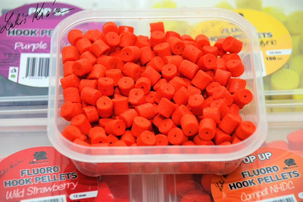 LK Baits Fluoro POP-UP Hook Pellets Compot NHDC 150ml, 8mm