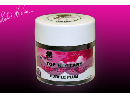 LK Baits Pop-up Top ReStart  Purple Plum 14mm 150ml +dip