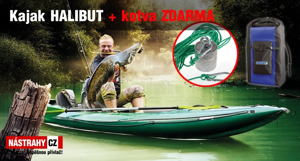 GUMOTEX Nafukovací kajak HALIBUT vč. kotvy a lana