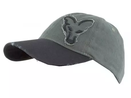 FOX Kšiltovka Carp Chino Cap Distressed Black/Green