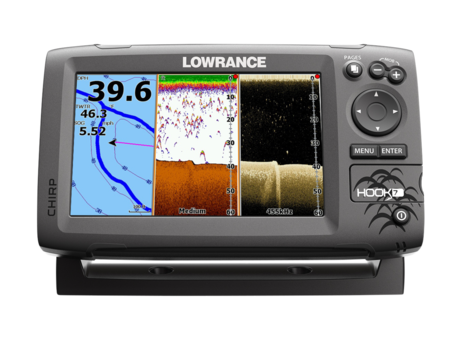 Lowrance HOOK-7 GPS + SONDA HDI 83/200 455/800 KHZ + BATERIE A NABÍJEČKA ZDARMA!