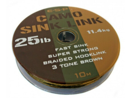 ESP Návazcová šňůka Camo Sink Link Brown 25lb