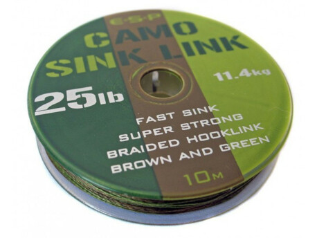ESP Návazcová šňůka Camo Sink Link Green 25lb