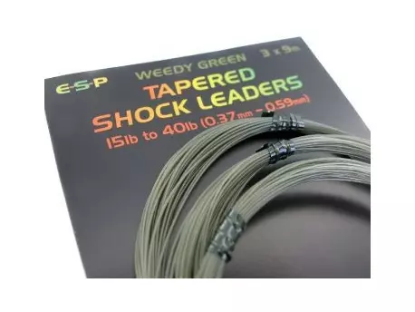 ESP Tapered Shock Leaders Weedy Green 3x9m