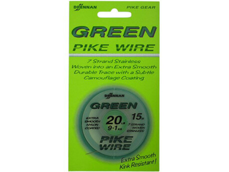 DRENNAN Ocelové lanko Green Pike wire 12lb