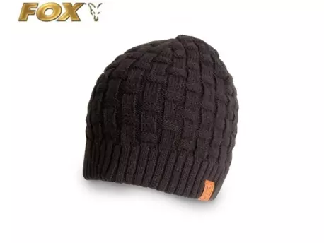 Fox kulich Knitted Black Beanie