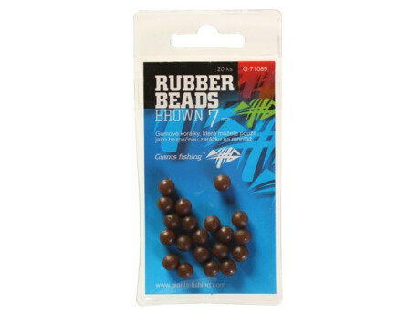 GIANTS FISHING Gumové kuličky Rubber Beads Transparent Brown