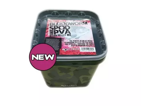 BAIT-TECH Peletový Mix Bloodworm Spod & PVA Micro Pellet 2,5kg