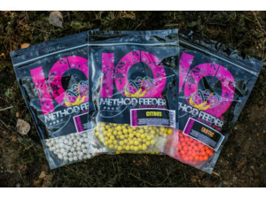 LK Baits IQ Method Feeder Fluoro Boilies 10-12mm,600g Cherry
