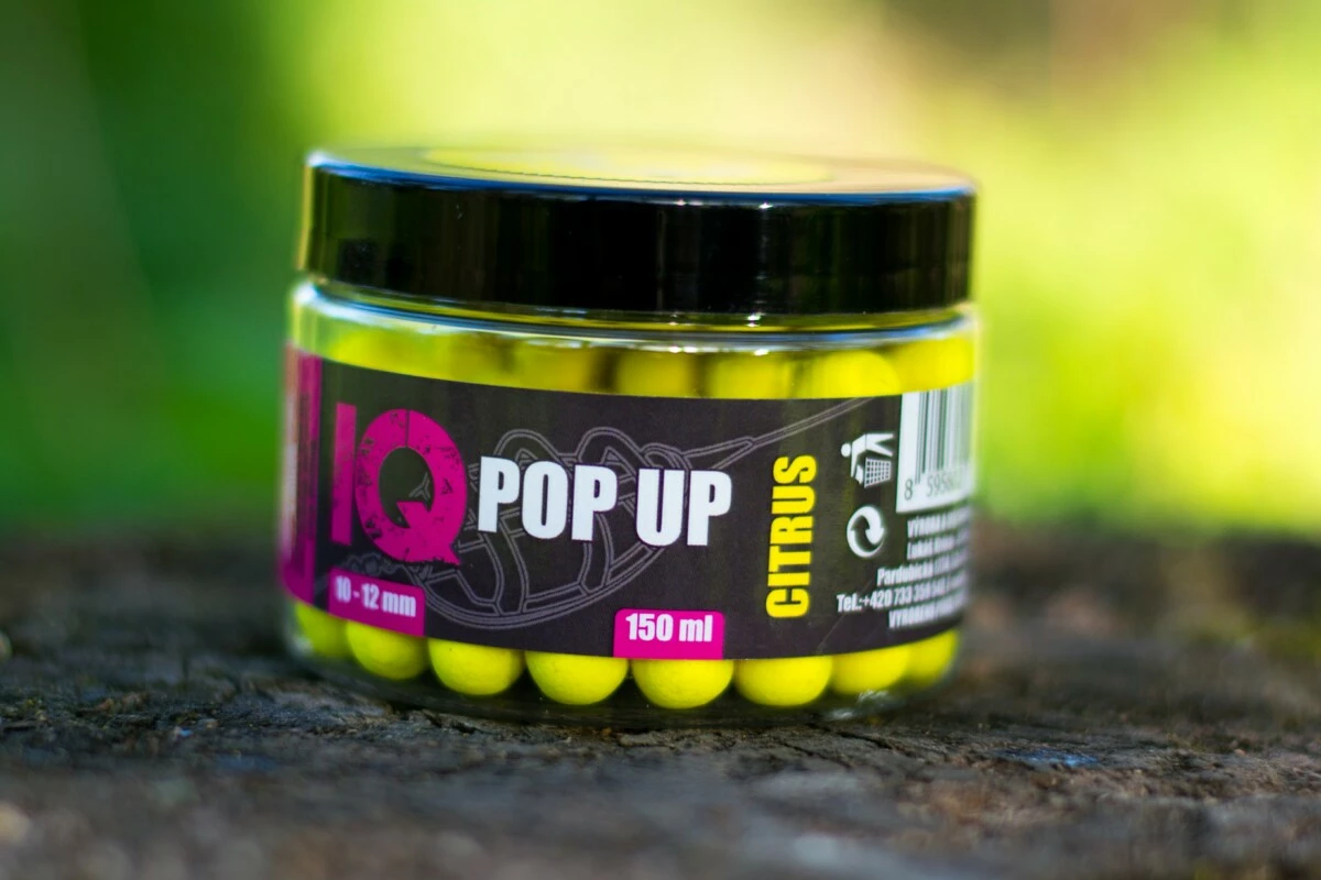 LK BAITS IQ Method Feeder Pop UP Fluoro Boilies 10-12mm,150 ml Citrus