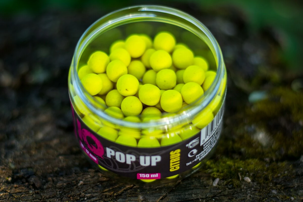 LK BAITS IQ Method Feeder Pop UP Fluoro Boilies 10-12mm,150 ml Citrus