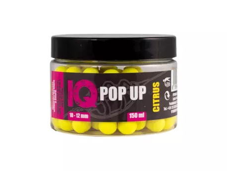 LK BAITS IQ Method Feeder Pop UP Fluoro Boilies 10-12mm,150 ml Citrus