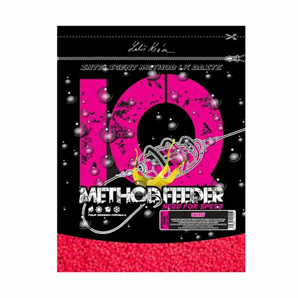 LK BAITS IQ Method Feeder Speed Fluoro Pellets 600g Cherry 2mm