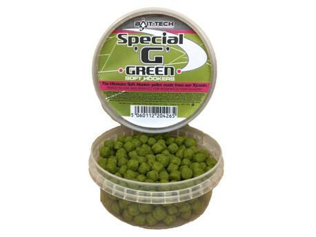 BAIT-TECH Měkčené pelety Soft Hookers Special G Green 90 g