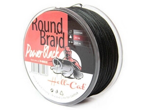 Hell-Cat Splétaná šňůra Round Braid Power Black 0,60mm, 75kg, 200m