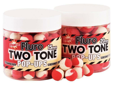 Dynamite Baits Pop-Ups Two Tone Fluro Strawberry&Coconut Cream 15 mm