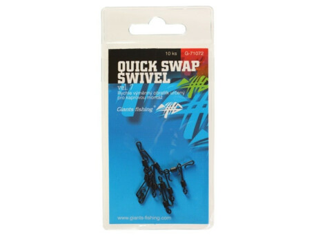 GIANTS FISHING Rychlovýměnný obratlík Quick Swap Swivel, UK.7 (vel.12 EU )/10ks