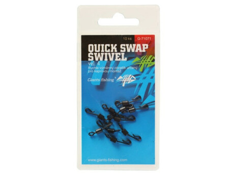 GIANTS FISHING Rychlovýměnný obratlík Quick Swap Swivel, UK.4 (vel.8 EU )/10ks