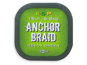 ESP Návazcová šňůrka Anchor Braid Weedy Green 15lb, 10 m