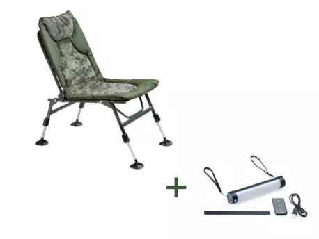 MIVARDI AKCE - Křeslo Stealth Duralite + ZDARMA Světlo do bivaku New Dynasty RC