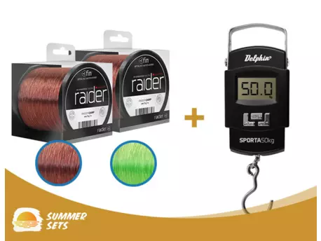 DELPHIN 2ks fin RAIDER bronz / 600m + digitální váha SPORTA