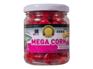 LK Baits MEGA CORN Wild Strawberry - Obří kukuřice Lesní jahoda 220ml 
