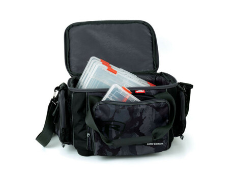 FOX RAGE Taška Voyager Camo Carrybag Medium + 5 boxů