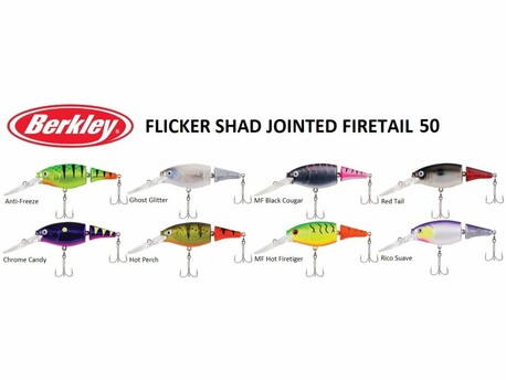 Wobler Berkley Flicker Shad Jointed Fire Tail 5cm