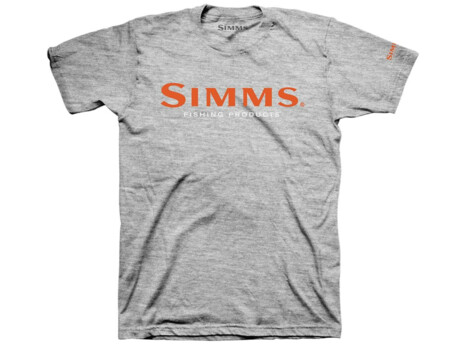 SIMMS Tričko Simms Logo Grey Heather VÝPRODEJ