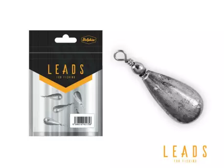 Delphin LEADS Hruška s obratlíkem / 5ks