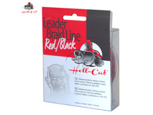 Splétaná šňůra Hell-Cat - Leader Braid Line Red/Black 20m