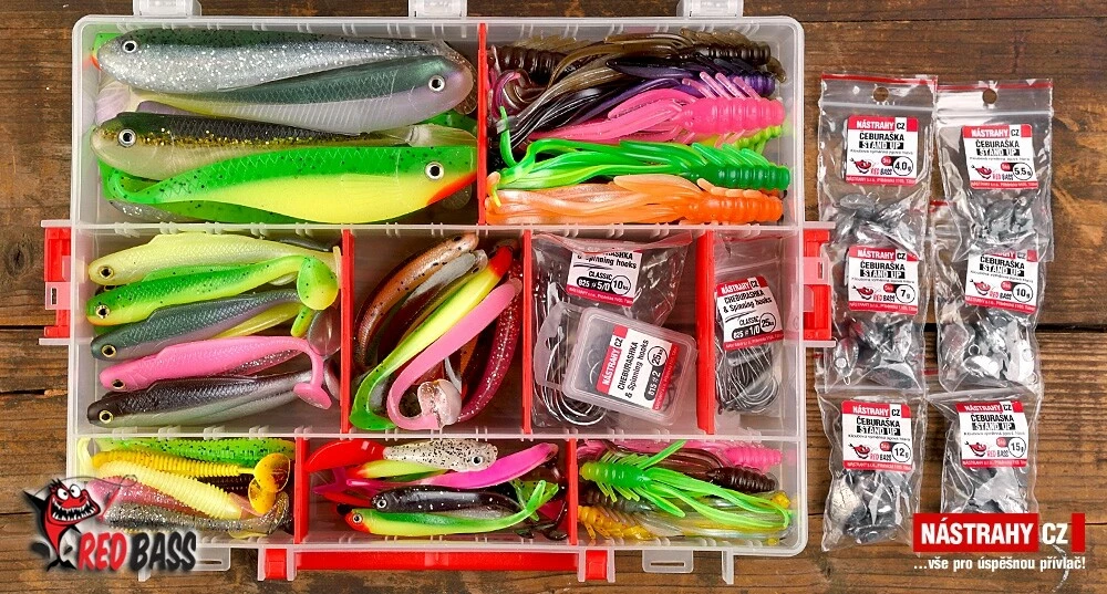 REDBASS Univerzální velká zvýhodněná sada okoun / candát / štika / pstruh "Čeburaška" STARA