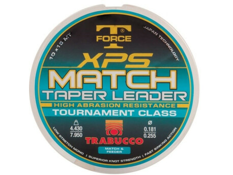 TRABUCCO Ujímaný vlasec TF XPS Match Taper Leader 10x15m