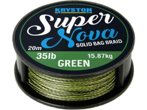 Kryston pletené šňůrky - Super Nova solid braid zelený 35lb 20m