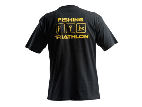 Triko TRIATHLON - černé triko na ryby a běžné nošení