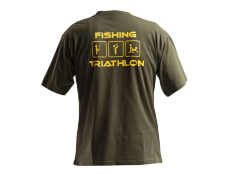 Triko TRIATHLON - zelené triko na ryby a běžné nošení