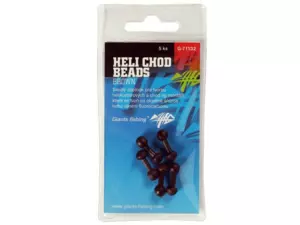 GIANTS FISHING Zarážky Heli-Chod Beads Brown, 5ks