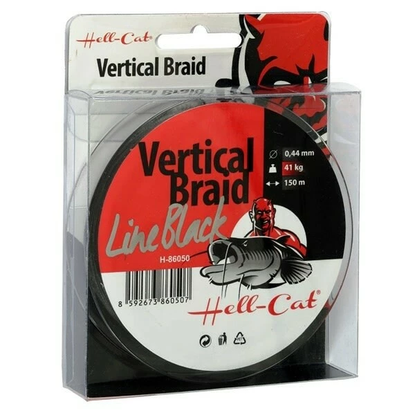 Hell-Cat Splétaná šňůra Braid Line Vertical Red 0.37mm, 33kg, 150m
