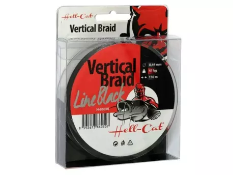 Hell-Cat Splétaná šňůra Braid Line Vertical Black 0.37mm, 33kg, 150m