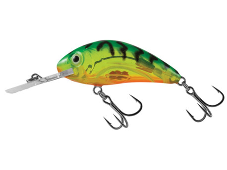 SALMO Wobler Rattlin Hornet Clear Floating Clear Hot Green Tiger